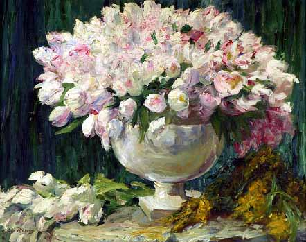 George Mosson Tulpen in einer Vase